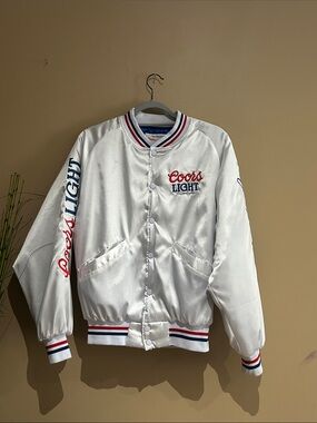 The Laundry Room White Jacket with Red and Blue Trim